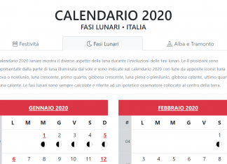 Come monitorare le fasi lunari 2020 con un calendario digitale