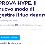 hype registrati 10 euro gratis