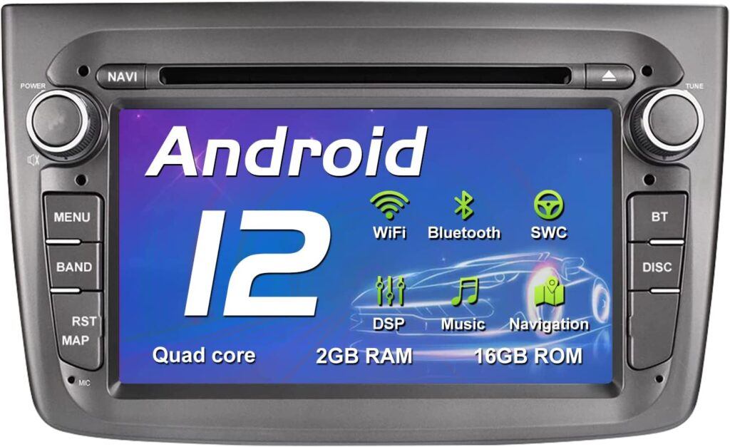 Autoradio Android 9" Pour Alfa Romeo MiTo (2008-2016) - Carplay/Android Auto Sans Fil, GPS, Bluetooth, Caméra - 9